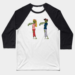 Cartoon Zombies Baseball T-Shirt